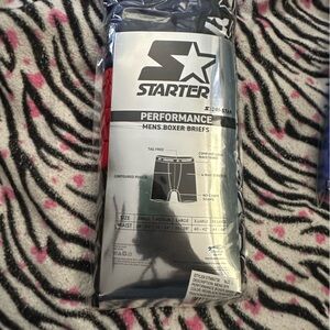 STARTER Performance Men's Boxer Briefs - 2 Black 2 Red and 2 Blue